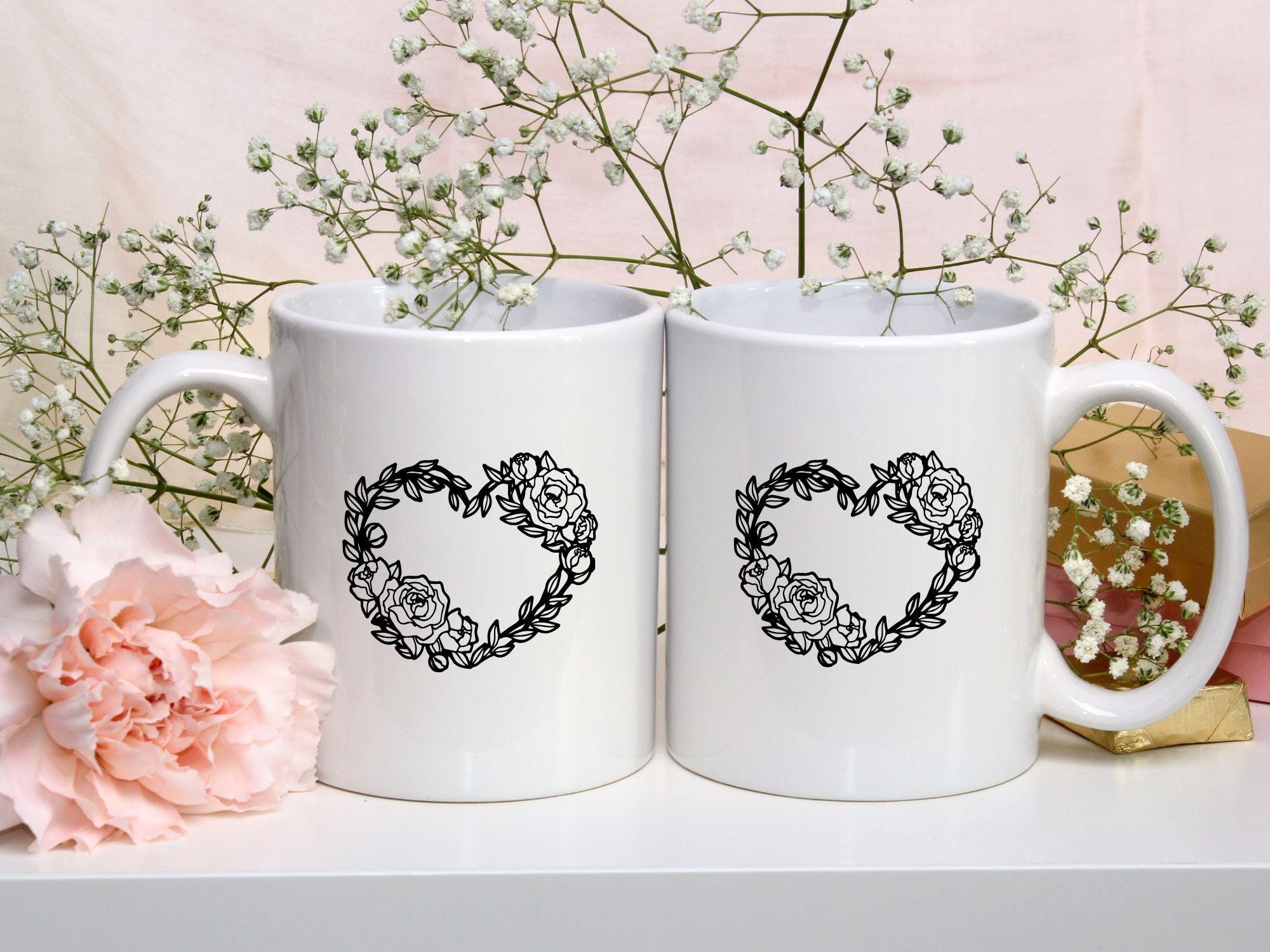 Floral Heart SVG: Wreath Cut File for Cricut (digital Download) - Etsy