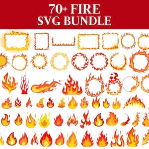 Pacchetto SVG Fire Flames: Cricut & Silhouette Designs (file digitale)