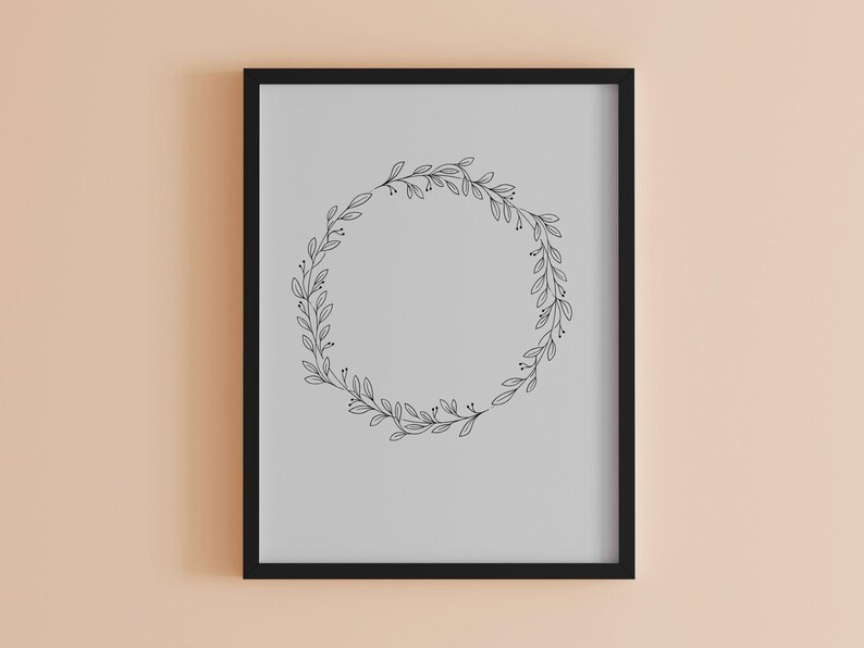 Floral Wreath SVG Bundle: Botanical Circle Frames (digital Download) - Etsy