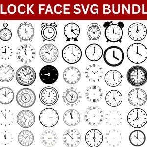 Clock Face SVG Bundle: Modern & Old Designs (Digital Download)