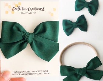 green baby bow