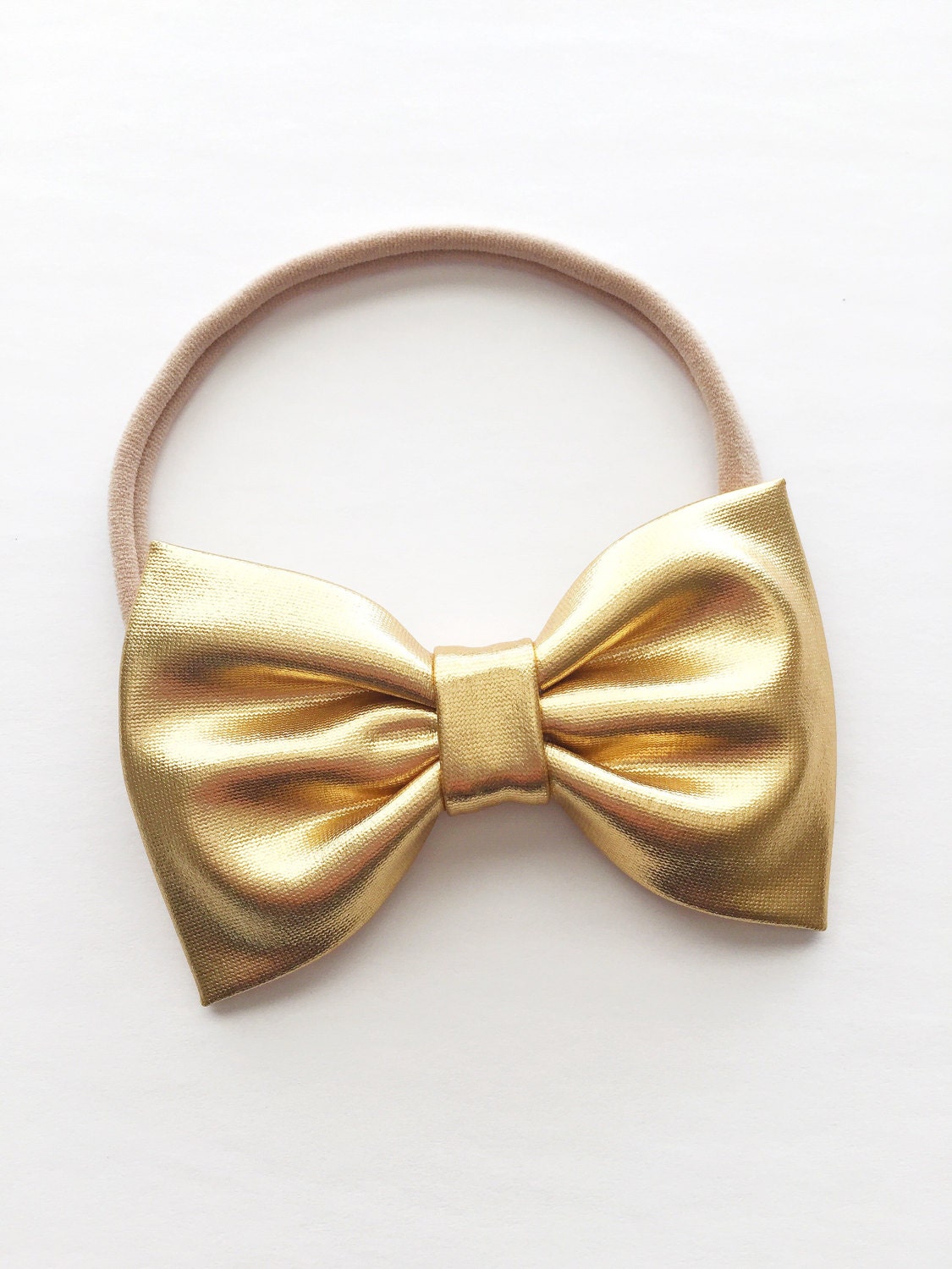 Gold Bow Baby Gold Headband Metallic Gold Bow Gold Bow | Etsy