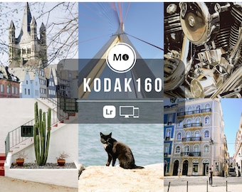3 Kodak 160 Lightroom Presets | Classic Kodak Film Colors | Soft Vintage Tones ( Mobile + Desktop )