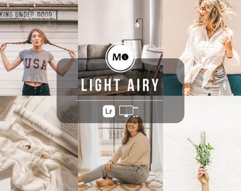 10 Light and Airy Lightroom Presets | Bright Clean Soft Tones for Minimal & Aesthetic Photos (Mobile + Desktop)