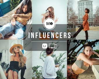 10 Influencers Lightroom Presets | Bright Clean Aesthetic Filters for Instagram & Social Media (Mobile + Desktop)