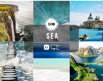 8 Sea Lightroom Presets | Deep Blue, Clean & Bright Coastal Filters | (Mobile + Desktop)