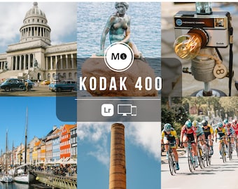 3 Kodak 400 Lightroom Presets | Classic Kodak Film Colors | Vintage Grain & Warm Tones ( Mobile + Desktop )