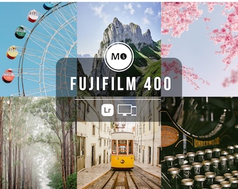4 Fujifilm 400 Lightroom Presets | Classic Fuji Film Colors | Vintage Grain & Soft Tones Pack ( Mobile + Desktop )