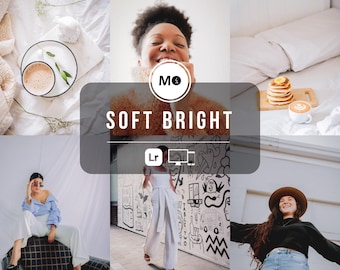 10 Soft Bright Lightroom Presets | Clean Soft Light & Fresh Bright Tones for Modern Photos (Mobile + Desktop)