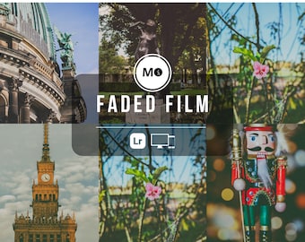 8 Faded Film Lightroom Presets | Vintage Matte Filters | Retro Film Look for Mobile & Desktop