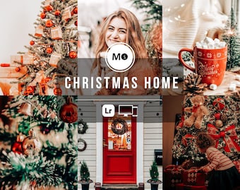 10 Christmas Home Lightroom Presets | Warm Cozy Tones for Festive Holiday Photos (Mobile & Desktop)
