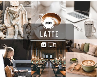 6 Latte Lightroom Presets | Warm Creamy Presets | Soft Brown Mobile & Desktop Filters