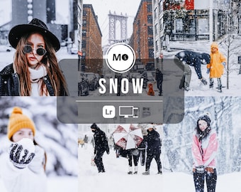 10 Snow Lightroom Presets | Bright Winter Tones for Clean Frosty & Snowy Photos (Mobile + Desktop)