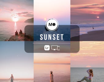 10 Sunset Lightroom Presets | Warm Golden Hour Tones for Beautiful Evening Photos (Mobile + Desktop)