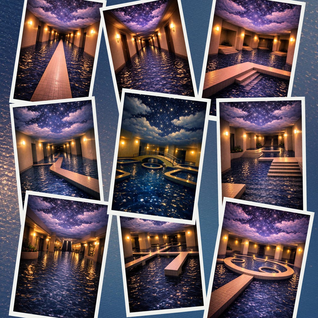 Dreamcore Poolrooms Print Set – Surreal Liminal Space Wall Art (digital ...