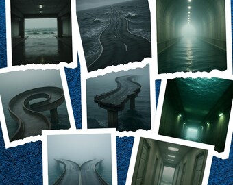 Dreamcore Ocean Prints • Liminal Space Collage Art (Digital Download)