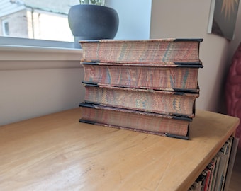 Antique (1890s) Pennsylvania Archives, Second Series : Fold-Out Maps Incomplete  4 Volumes Only. Leatherboard. John Blair Linn.