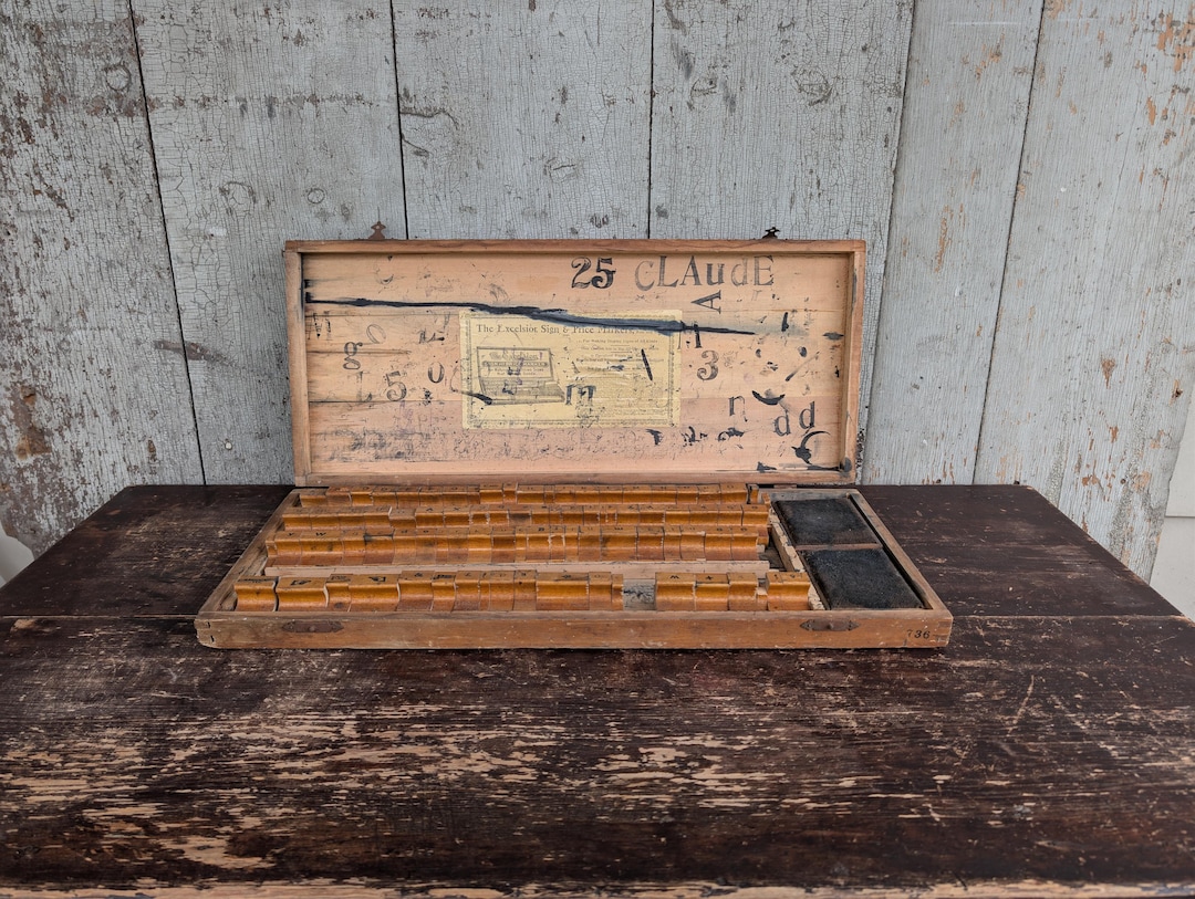 Excelsior Numbers Vintage (1930's) Excelsior Sign and Price Markers : Rubber Stamp Kit ...