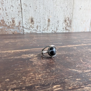 70s Black Onyx Ring - Etsy