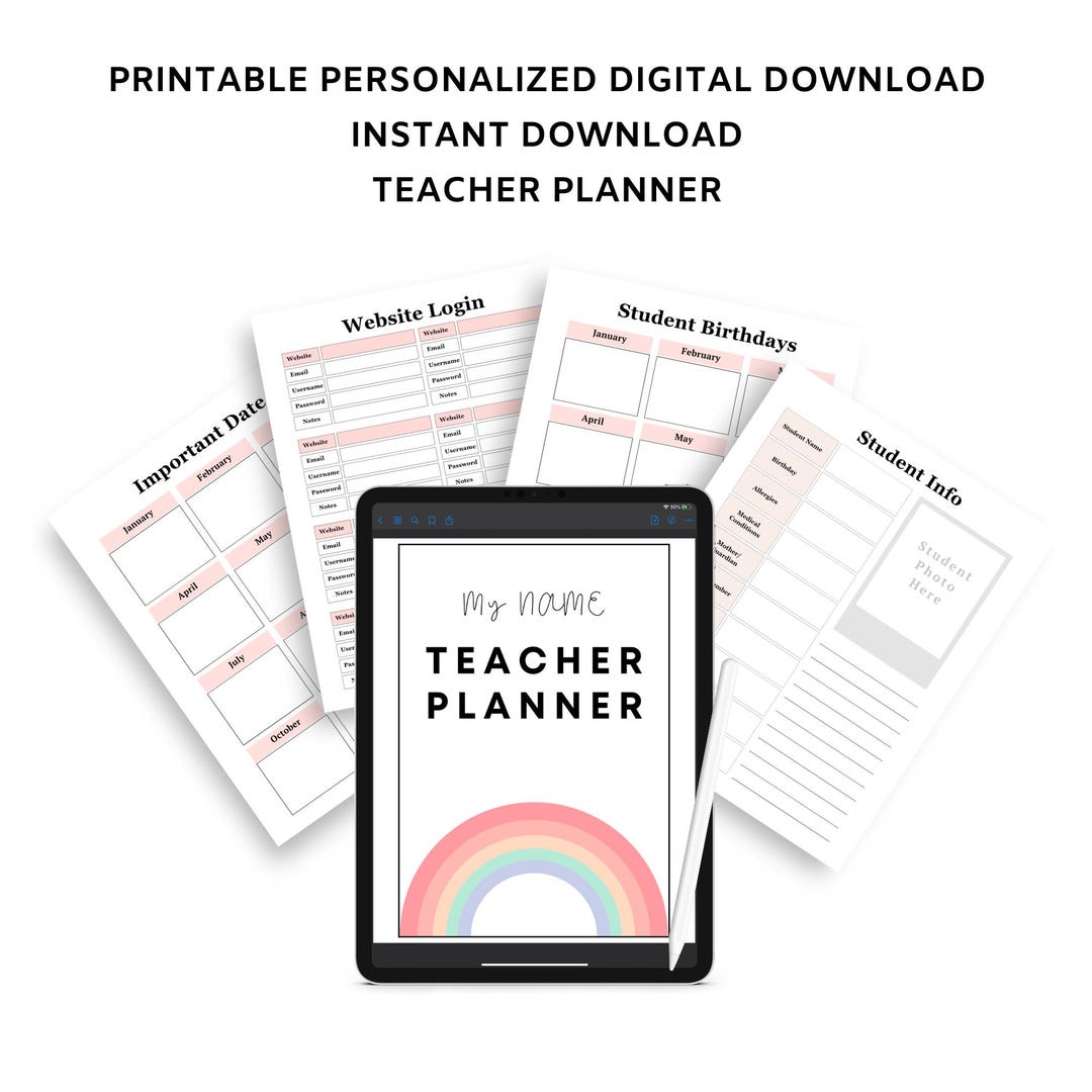 Teacher Planner 2025-2026 | Digital Lesson Planner , Academic Organizer ...