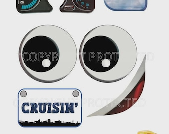 Replacement Decals Fit Little Tikes Cozy Coupe Car CITY CRUISIN' High Gloss Peel & Stick 2018