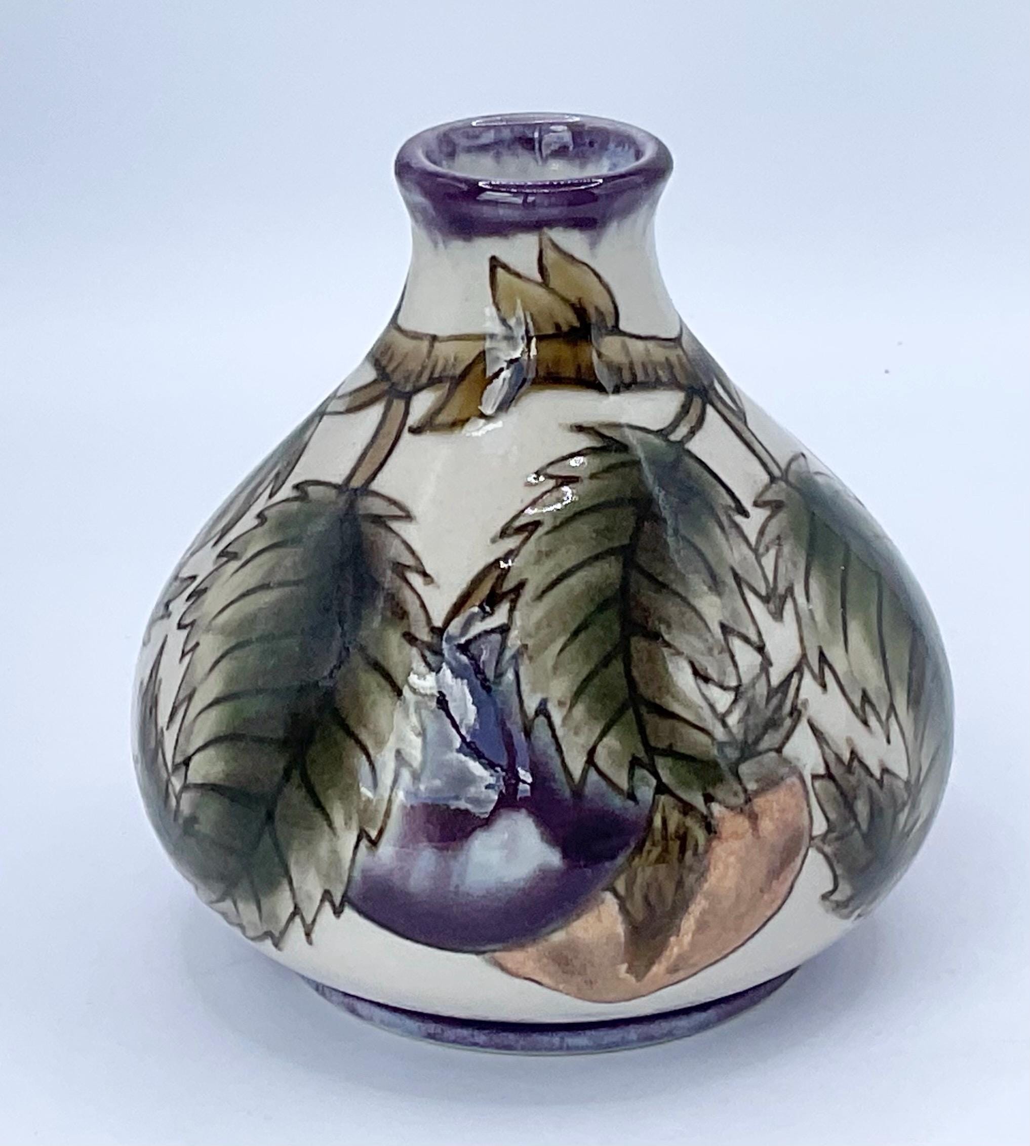 Moorcroft Plum Vase - Etsy Australia