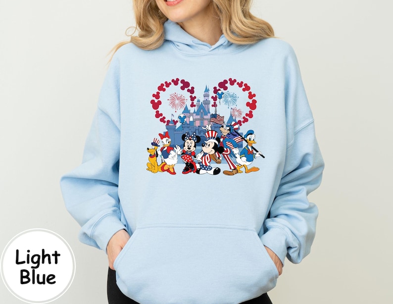 Sudadera del Castillo de Disney del 250 Aniversario de Estados Unidos, Sudadera Retro de Disneyland por los 250 Años en EE. UU., Día de la Independencia, Camiseta del 4 de Julio, Camiseta Patriótica imagen 1