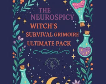 Grimorio de la Bruja Neurospicante: Planificador para el TDAH y diario de salud mental (digital)