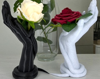 Snake Hand Flower Holder – Gothic Serpent Sculpture