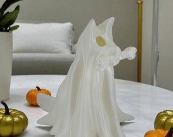 Luce LED a forma di cane fantasma - Decorazione spettrale per animali domestici per Halloween