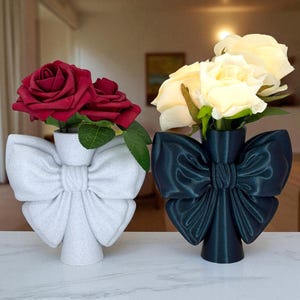 Jarrón con lazo de cinta - Jarrón decorativo moderno