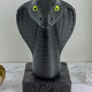 Estatua gótica de cobra y serpiente: escultura decorativa de serpiente oscura