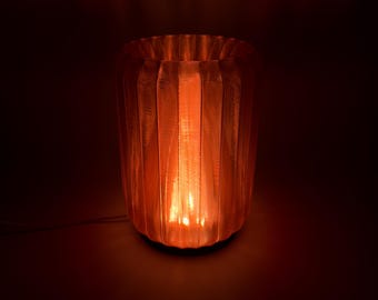 Custom RGB Mood Lamp - Wood Texture Base with Remote