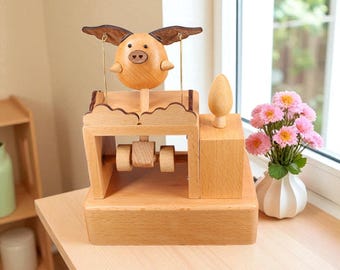 Flying Pig Music Box: Whimsical Electric Ornament