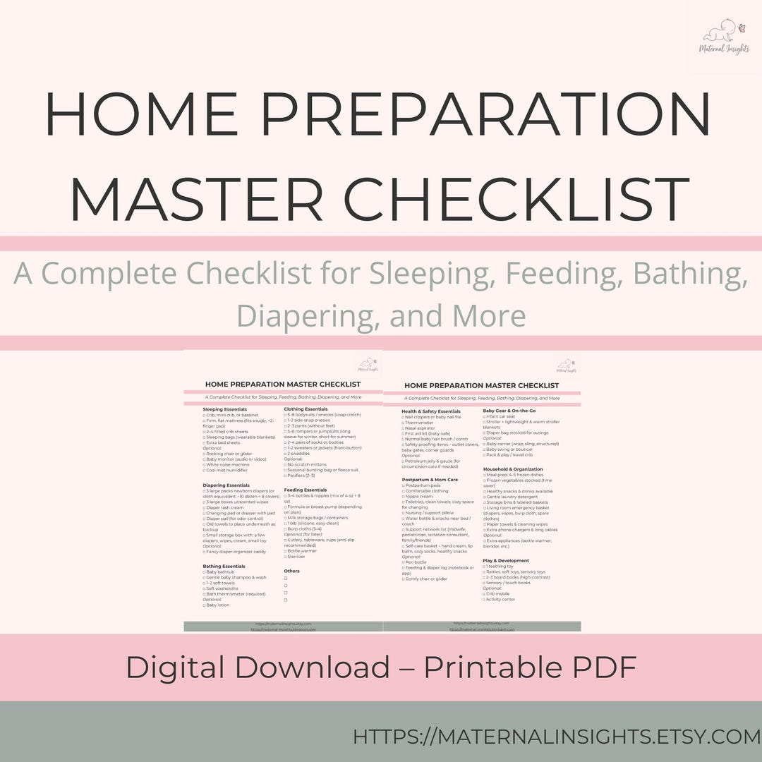 Queen Baby Checklist.pdf Newborn Checklist PDF | Baby Essentials List | First Time Mom Planner ...