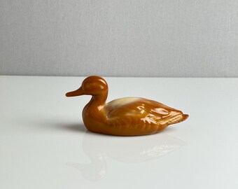 Vintage Fenton Chocolate Glass Mallard Duck Figurine – 100th Anniversary Commemorative Art Glass – 2005