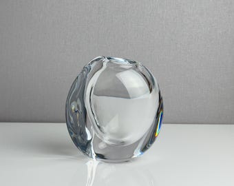 Vintage Kosta Boda Art Glass Vase – Göran Wärff "Warp" Collection – Mid-Century Modern – 1960s