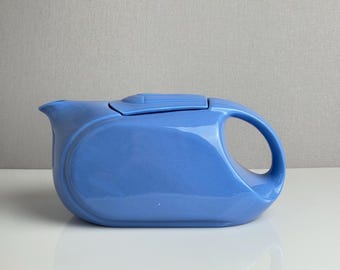 Vintage Hall China Westinghouse Refrigerator Pitcher – Delphinium Blue Streamline Moderne Art Deco – 1940s