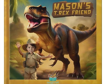T-rex Friend - Personalized Children’s Dinosaur Story Book with Custom Name & Photo