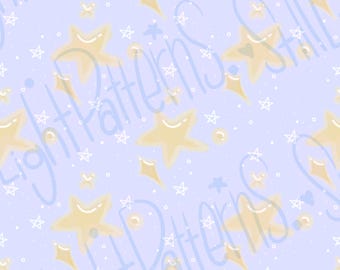 Purple star seamless pattern (Wallpaper or Printable)