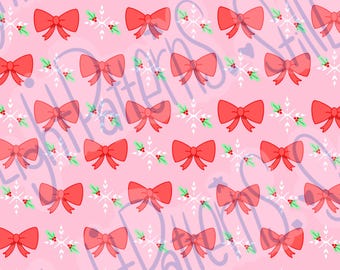 Winter snowflake bow print (Wallpaper or Printable)