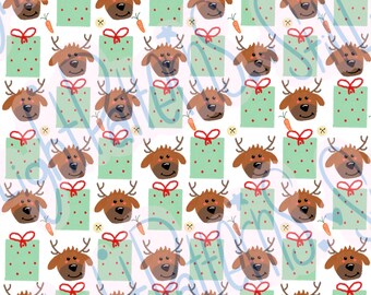 Christmas reindeer print (Wallpaper or Printable)