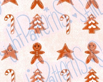 Gingerbread cookie print (Wallpaper or Printable)