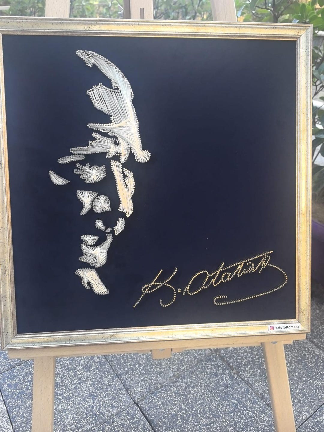 Mustafa Kemal Atatürk String Art Portrait, Turkish Leader Wall Decor ...