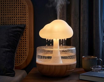 Rain sound cloud diffuser - Waterfall night light with water droplet effect