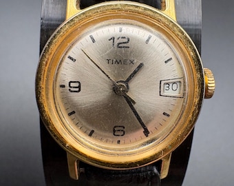 Vintage Women’s TIMEX Watch - Manual Winding Mechanical Movement Gold Tone Works
