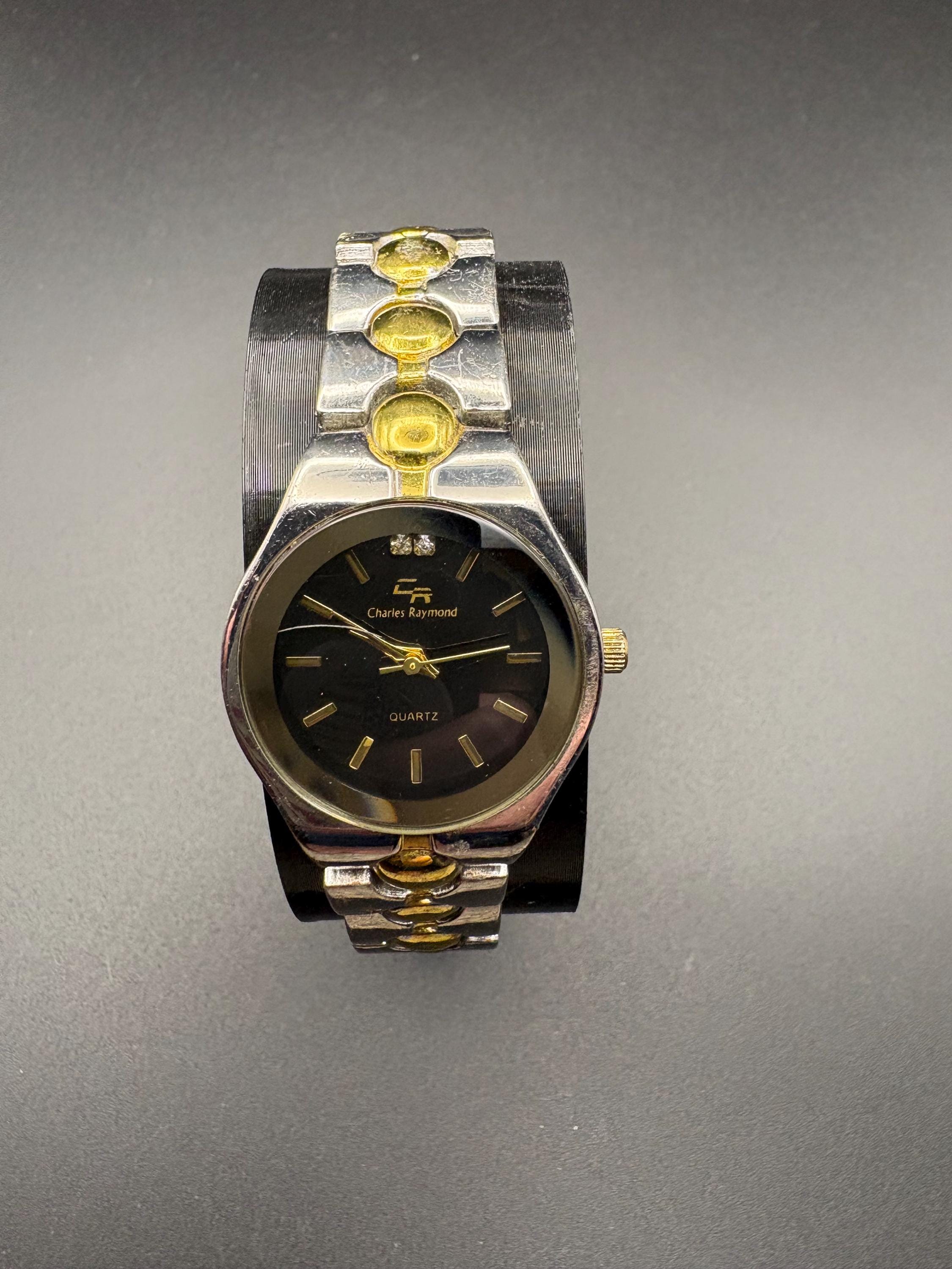 Montre Femme Charles Raymond à Quartz Plaquée Or - Élégante Et Luxueuse Occasion