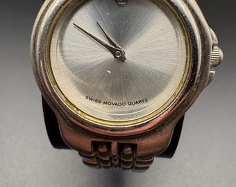 Vintage Movado Museum Classic Women’s Watch Stainless Steel Quartz New Battery RunNing