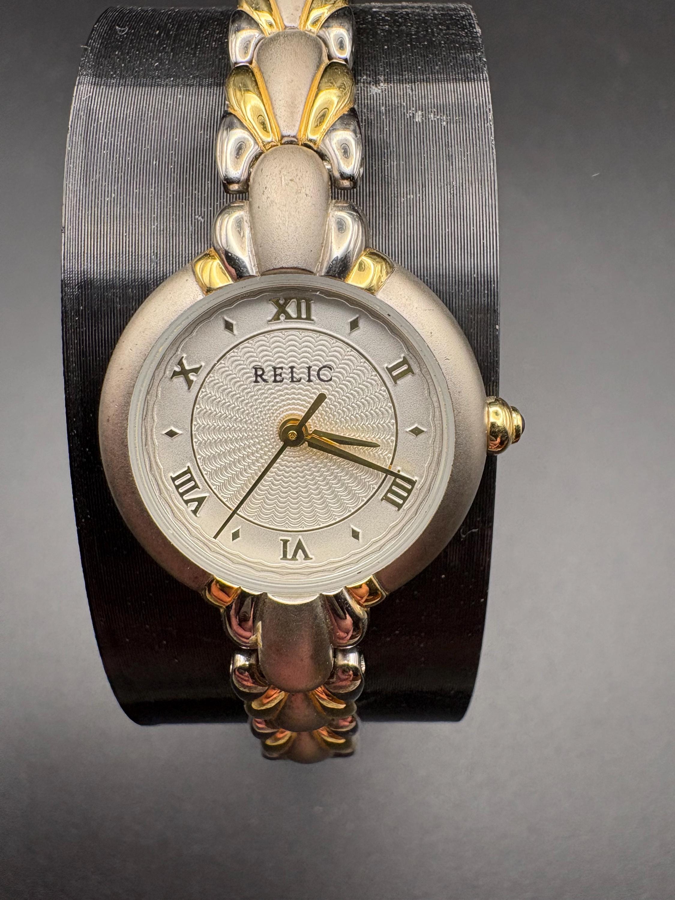 Vintage Relic by Fossil Watch, Two-tone Gold & Silver, Roman  display picture 1