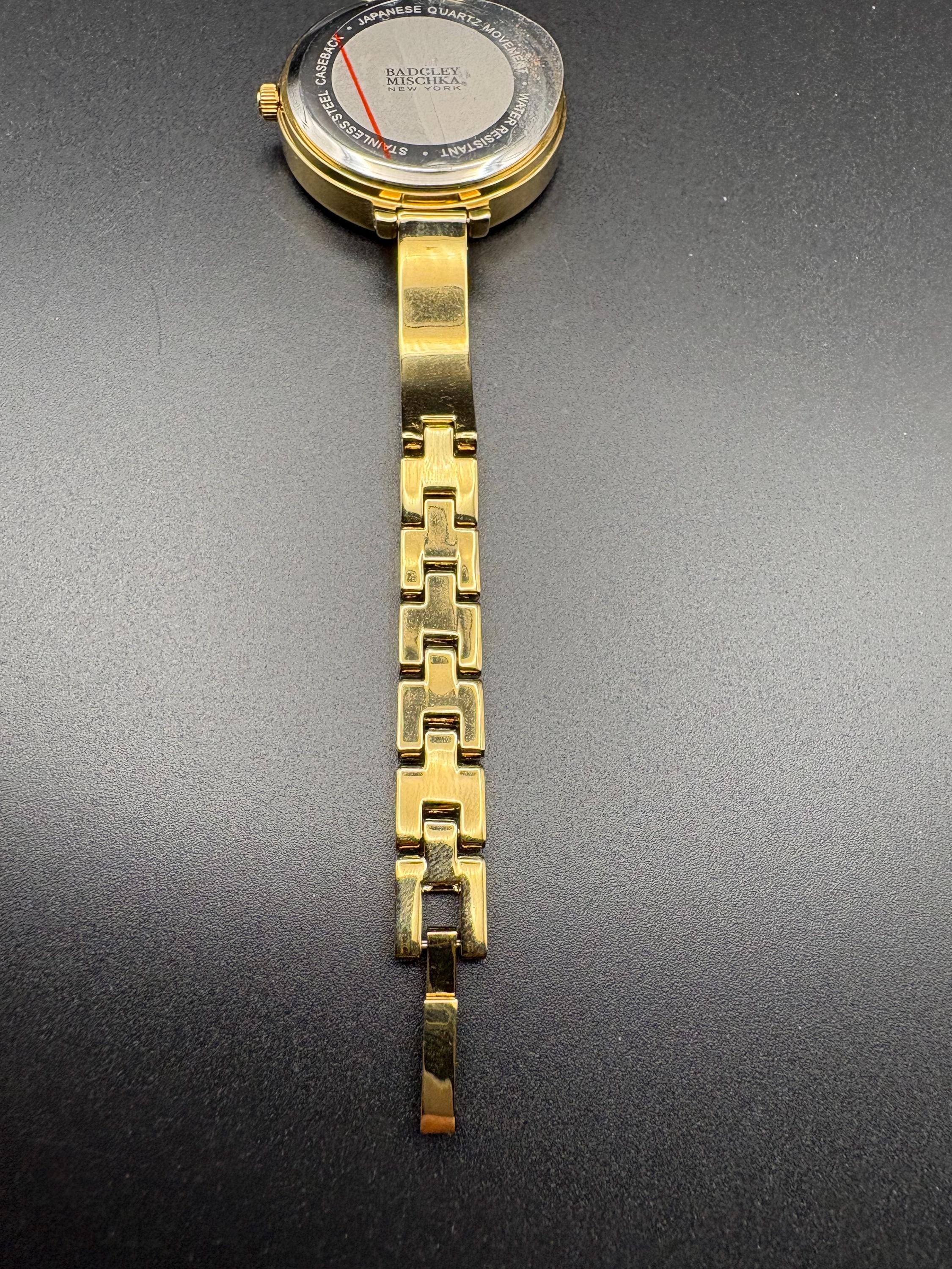 Badgley Mischka gold watch Badgley Mischka Swarovski Crystal Ladies Gold Tone Watch  main image 4